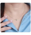 Silver Initial Letter Necklace P SPE-5556